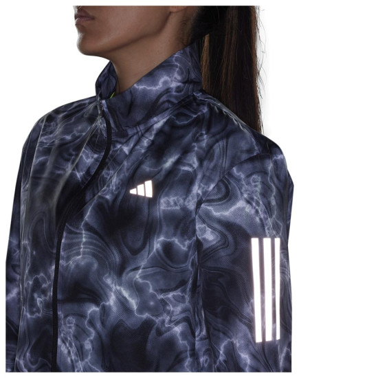 Adidas Γυναικείο αντιανεμικό μπουφάν Own the Run AOP Windbreaker